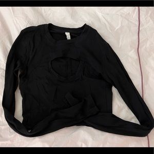 Lululemon Black Better Best Long Sleeve Shirt size 4